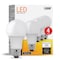 Feit Electric Feit A19 E26 (Medium) LED Bulb Soft White 60 Watt Equivalence 4 pk A80082710KLED/4 - alternate 7